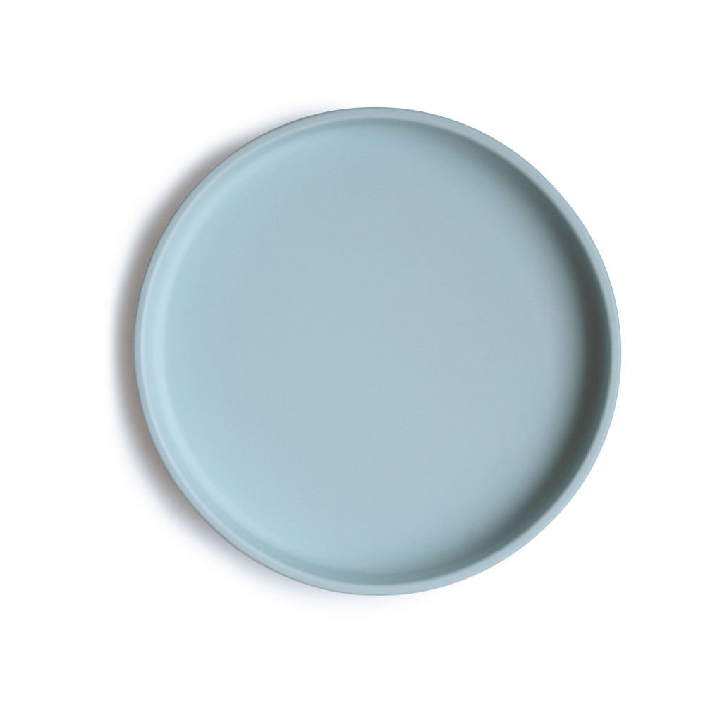 Mushie Classic silikónový tanier s prísavkou (Powder Blue)