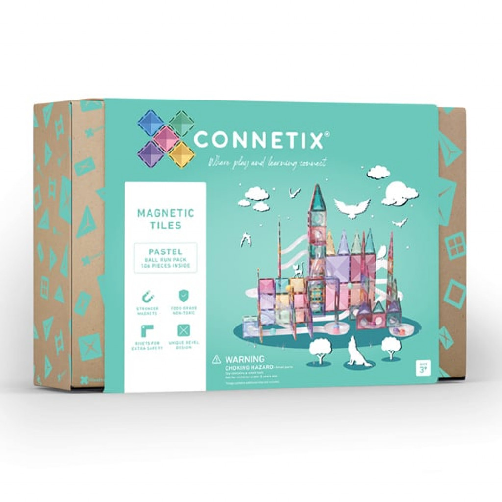 Connetix Magnetická stavebnica - Pastel Ball Run Pack 106 ks