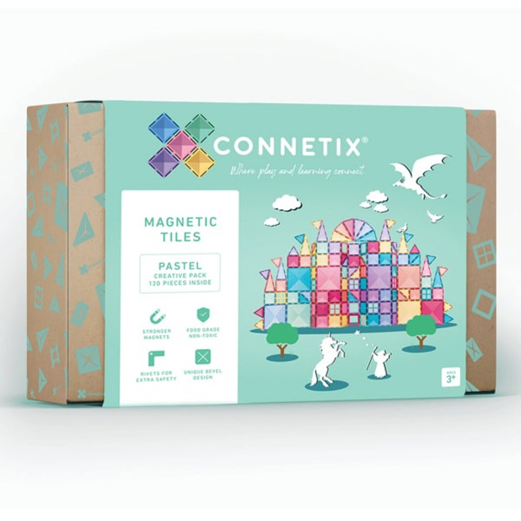 Connetix Magnetická stavebnica - Pastel Creative Pack 120 ks
