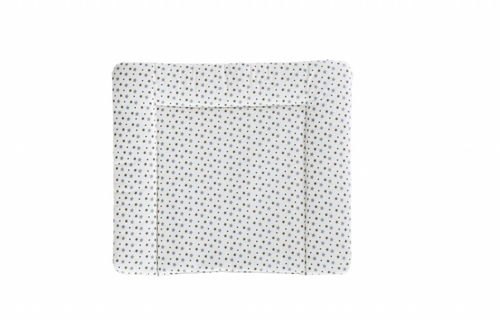 TRÄUMELAND Prebaľovacia podložka bez PVC weiß mit grauen Sternen 75x85 cm