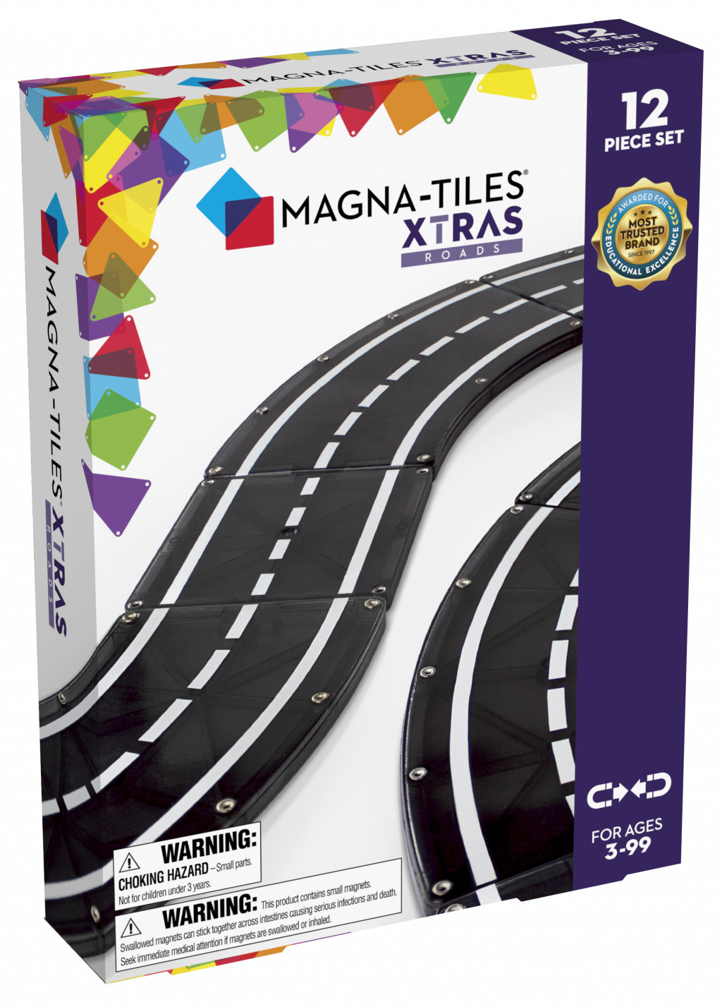 Magna-Tiles Magnetická stavebnica Xtras Roads 12 dielov