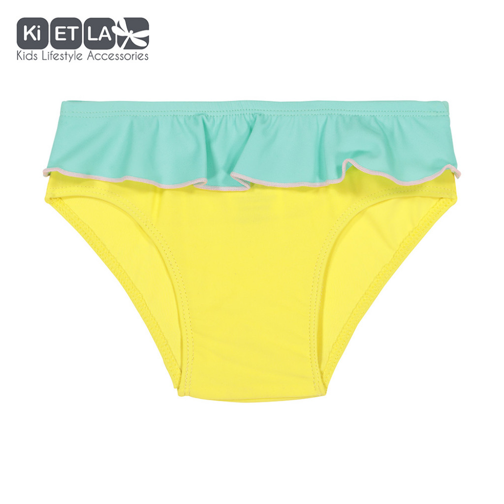 KiETLA Plavky s UV ochranou nohavičky 12 mesiacov (žlto zelené)