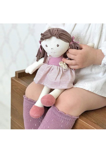 All Natural látková bábika v darčekovom balení (malá Brook ružové šaty)