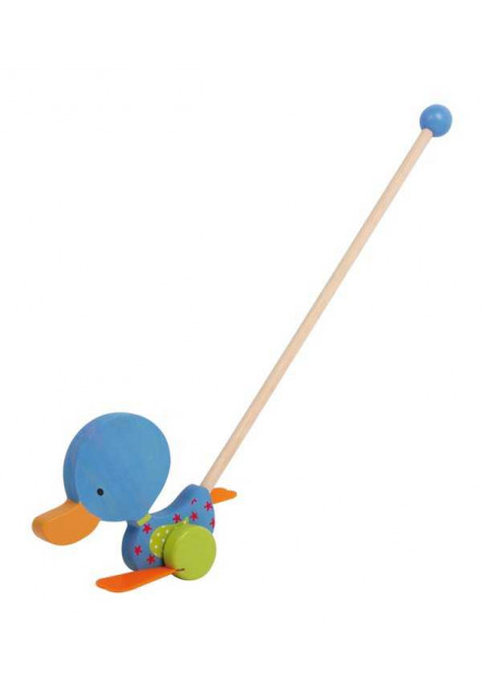 Tahací hračky kolébající se kačenka modrá Small Foot
