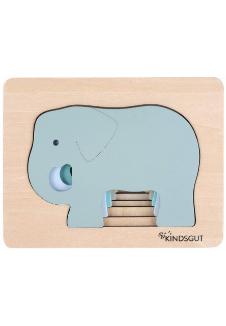 Drevené puzzle slon