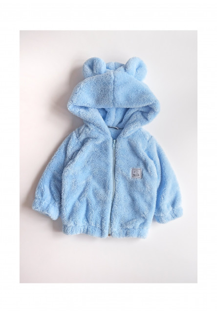 Mikina Light blue fuzzy s kapucňou
