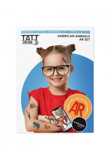 TATTonMe Živé tetovačky pre deti Americké zvieratá TATTonMe