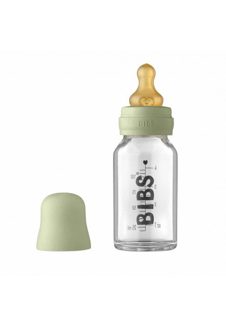 Baby Bottle sklenená fľaša 110ml (Sage) BIBS