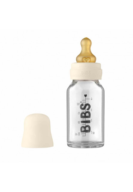 Baby Bottle sklenená fľaša 110ml (Ivory) BIBS