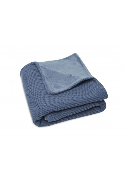 Deka pletená / fleece 75x100 cm Basic Knit Jeans Blue