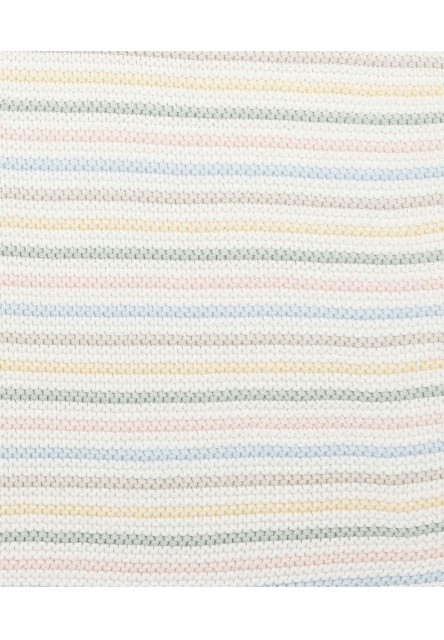 Pletená deka pastelové prúžky