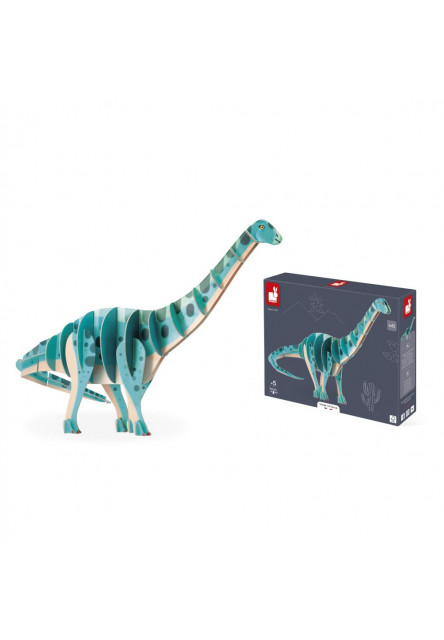 Drevené 3D puzzle Dinosaurus Diplodocus Dino 42 ks