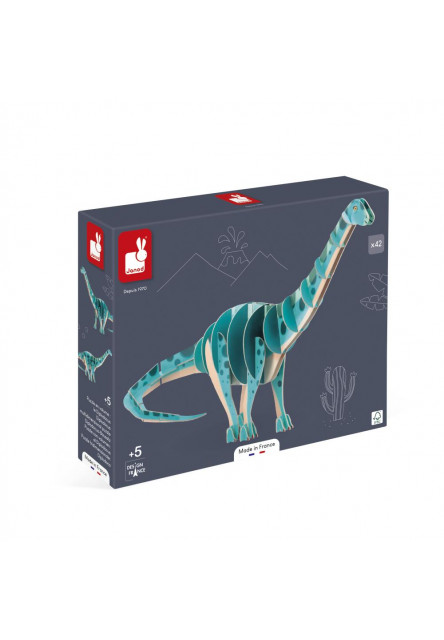 Drevené 3D puzzle Dinosaurus Diplodocus Dino 42 ks