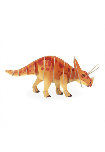 Drevené 3D puzzle Dinosaurus Triceratops Dino 32 ks