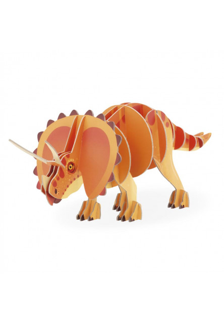 Drevené 3D puzzle Dinosaurus Triceratops Dino 32 ks
