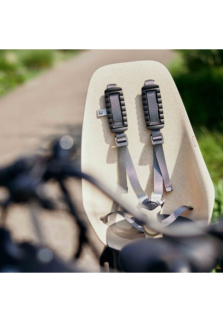 Zadná sedačka BIO na bicykel s adaptérom na nosič oishi béžová/bincho čierna