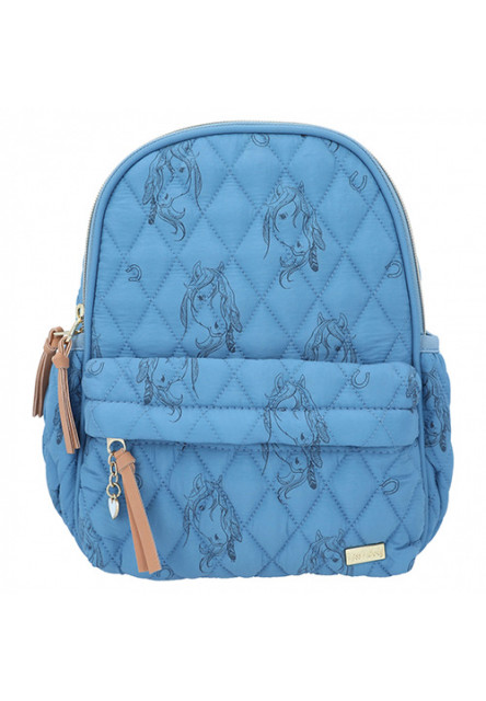Mini batôžtek - modrý s prešívaním a potlačou Miss Melody