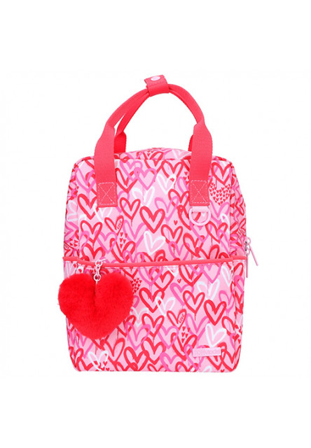 Batôžko-taška - ružová, so vzorom sŕdc Top Model