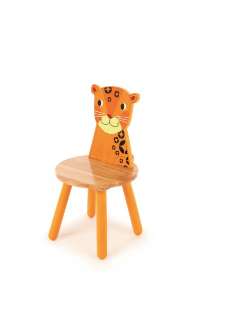 Drevená stolička Animal leopard