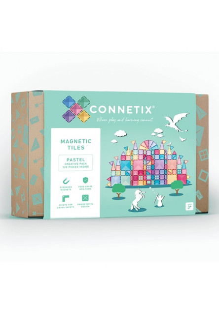 Magnetická stavebnica - Pastel Creative Pack 120 ks Connetix