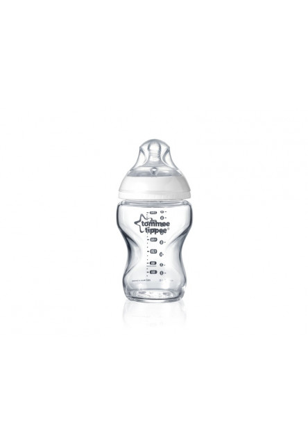 Dojčenská fľaša C2N 250ml sklenená, 0m + Tommee Tippee