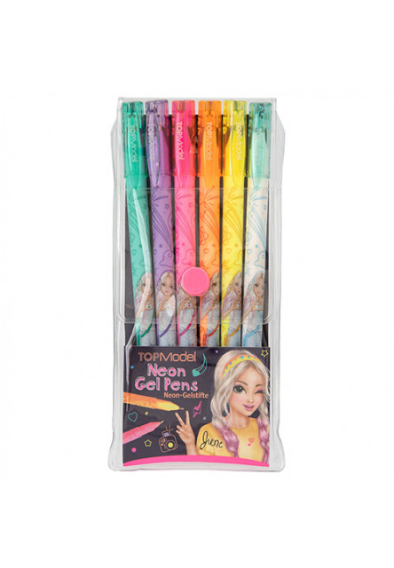 Neon Gel Pens, 6 farieb Top Model