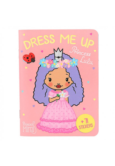 Kreatívny zošit - Dress me up; Princess Lulu, oranžový, 71 samolepiek Princess Mimi