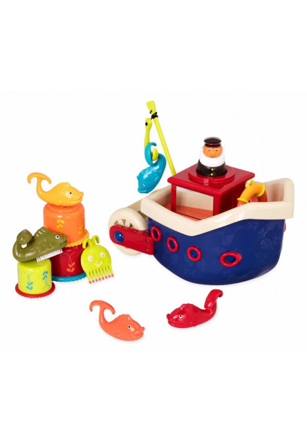 Loď s kapitánom Fish & Splish B-Toys