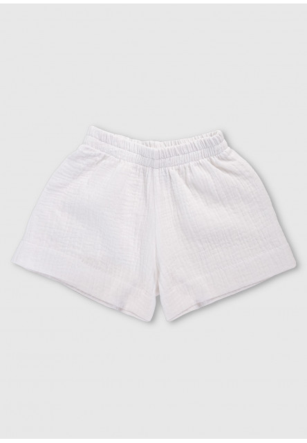 Palma - Biele mušelínové detské šortky