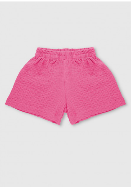 Palma - ružové mušelínové detské šortky