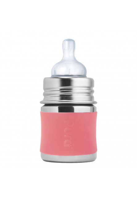 Nerezová dojčenská fľaša 150ml (Rose)