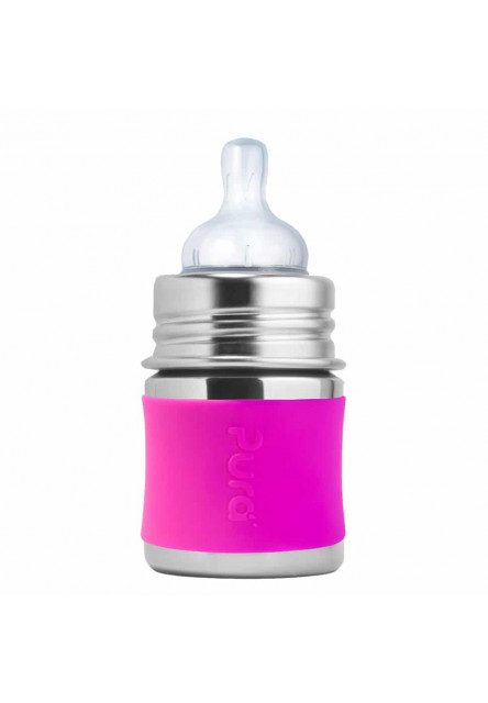 Nerezová dojčenská fľaša 150ml (Rose)