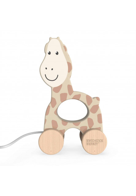 Drevená ťahacia hračka žirafa
