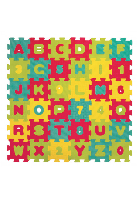 Puzzle penové 90x90cm písmená a čísla Ludi