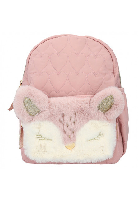 Prešívaný batôžtek - Ružový, s plyšovou spiacou líškou Princess Mimi