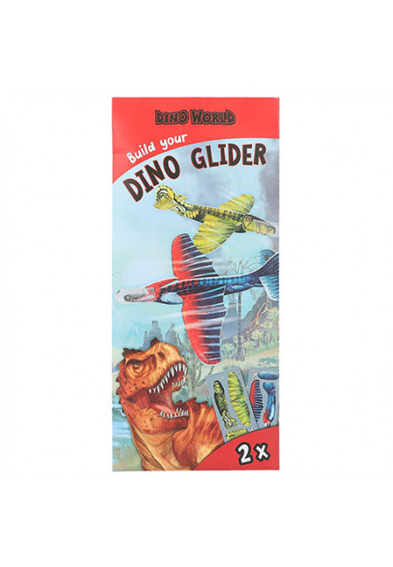 ASST | Lietajúce hádzadlo Build your Dino Glider, 2ks v balení, Červená