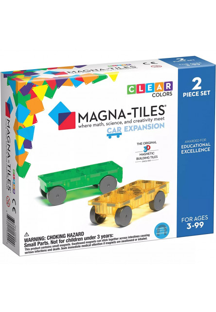 Magnetická stavebnica Cars 2 dielna Green/yellow Magna-Tiles
