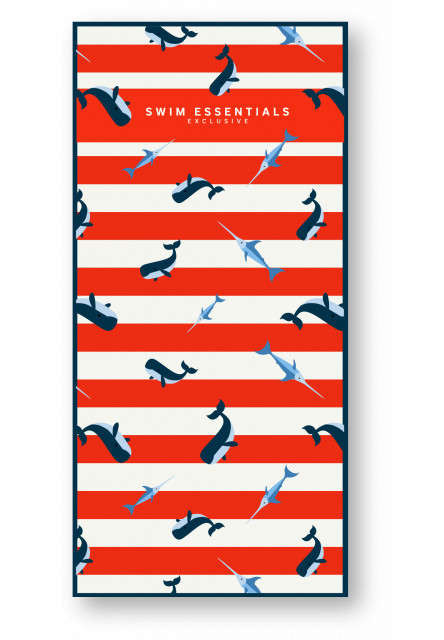 Plážový uterák 135 x 65 cm Veľryby Swim Essentials