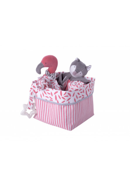 Textilná krabica ružová
