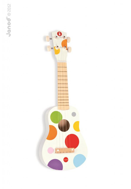 Drevené ukulele Confetti so reálnym zvukom 4 struny od 3-8 rokov