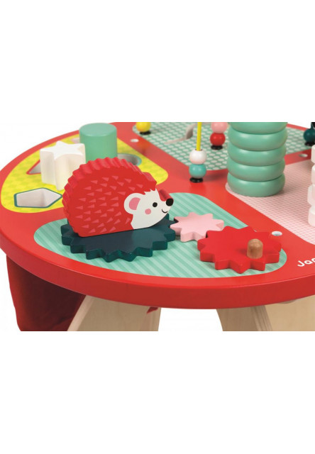 Drevený hrací stolík s aktivitami na jemnú motoriku Baby Forest od 1 roka
