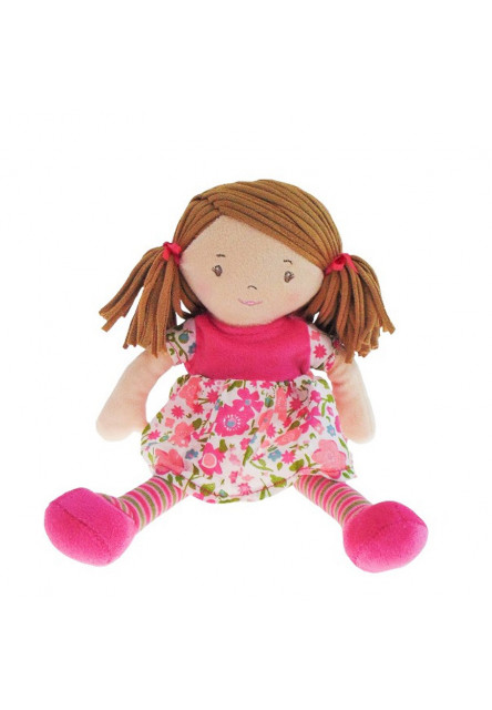 Látková bábika 26cm (Malá Fran – ružové šaty) Bonikka