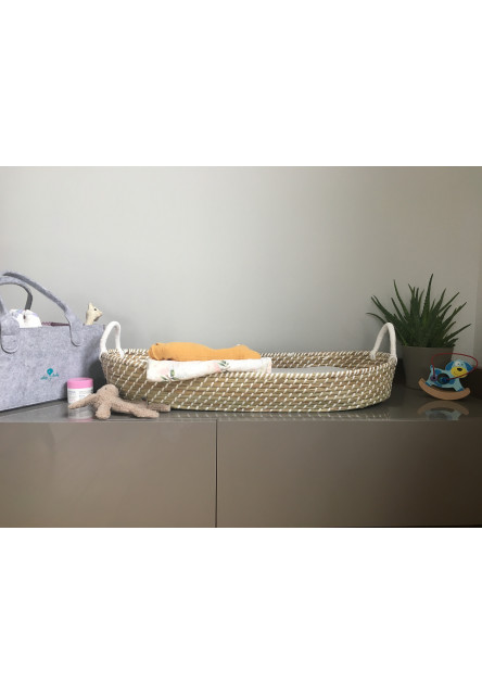 Prebaľovací košík pre bábätko Smart Basket natural + podložka