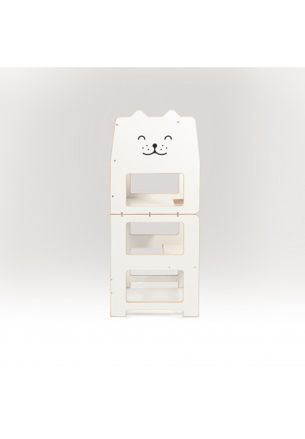 Multifunkčná učiaca veža mačka biela