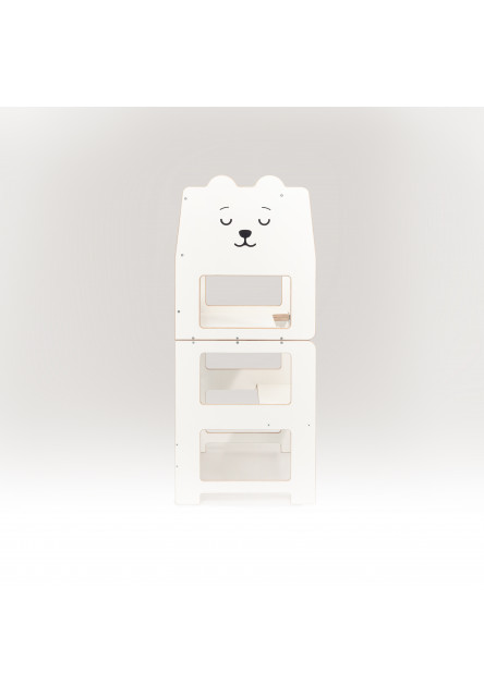 Multifunkčná učiaca veža medveď biela