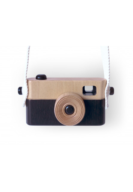 Detský drevený fotoaparát PixFox čierny Craffox