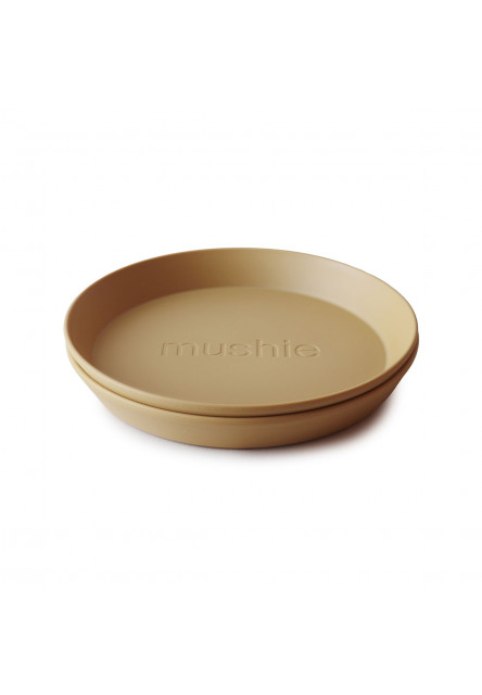 Okrúhly tanier 2 ks (Mustard) Mushie