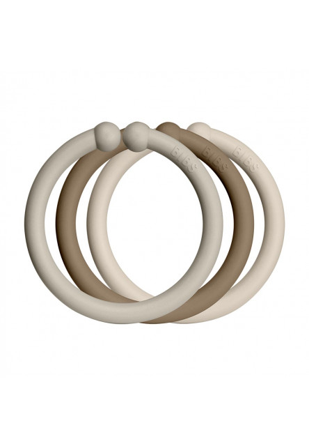 Loops krúžky 12ks (Sand / Dark Oak / Vanilla) BIBS