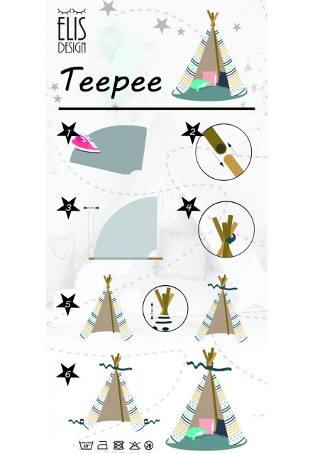 Teepee stan set Biely anjelik variant: standard