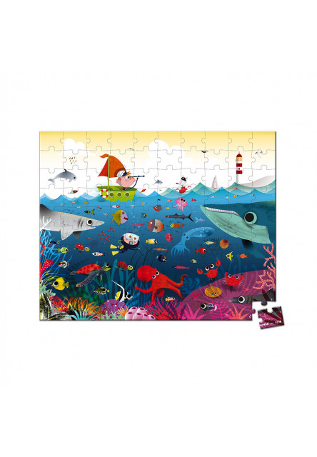Detské puzzle Svet pod vodou v kufríku 100 ks